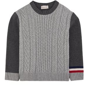 Kids - Moncler Gray Girocollo Tricot Sweater 6 Years - Jumpers and knitwear - 6 years - Grey - Junge