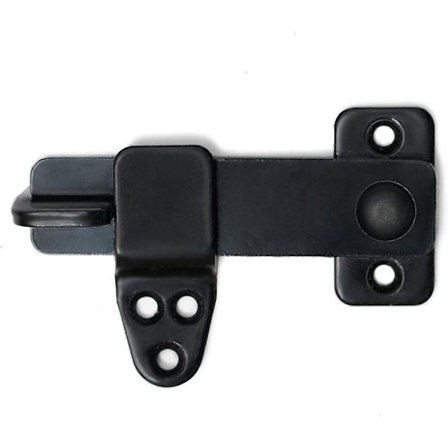 Pakke med 2 klassiske portlåser i rustfritt stål, svart smijern, flip & trekk JMW