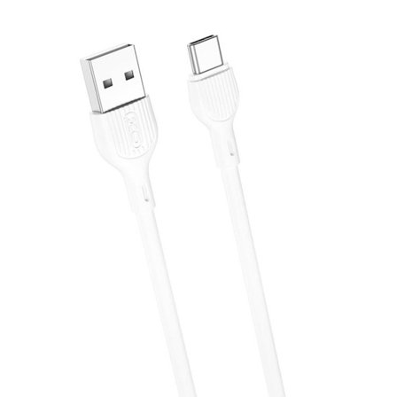 XO USB Till USB-C Kabel 2m 2.1A NB200 - Vit