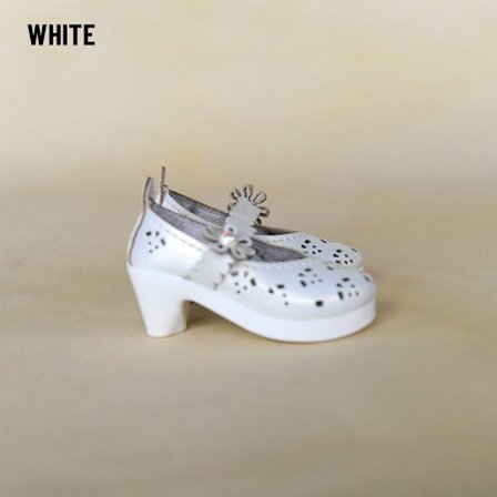 Stofsko 60cm Dukkesko HVID