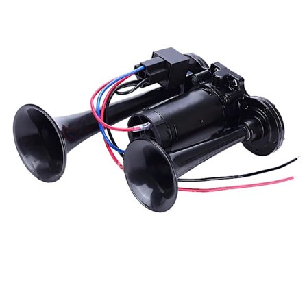 12V Bil-Signalhorn, 600DB Dubbel Trumpet Pneumatiskt Horn, Superkraftfullt Horn-Kit med Universell Kompressor för Bilar, Motorcyklar, Lastbilar, Tåg, 