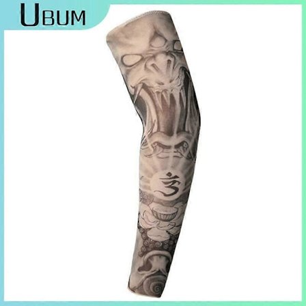 1 stk. Åndbar Arm Sleeve 3D Tattoo UV Beskyttelse Arm Cover Cykling Solbeskyttende Covers Hurtigtørrende Sommer