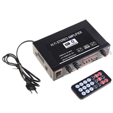 Digital Hemförstärkare Bluetooth-kompatibel Hifi Stereo Subwoofer Musikspelare Stöd FM