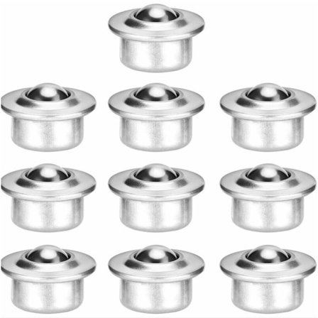 Kuglelejetransportør i rustfrit stål, overførselskuglelejer, universelle kuglelejer, metalbaserede kuglelejer, 10 stk. (helt i rustfrit stål)