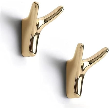 2 kappaletta naulakko lehmänpää seinäkoukut pyyheelle, kylpytakille, vaatteille, kaapille, vaatehuoneeseen (ruusukulta)