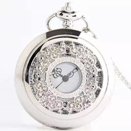 Utskjært hul retro klokke Herre mote halskjede ornament kvarts klokke lommeur flip stor lommeur