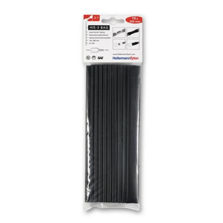 Hellermann Tyton HIS-3 Bag Krympeslange 200 mm, 3:1, 10-pakning 3/1 mm, Installasjonsmaterial