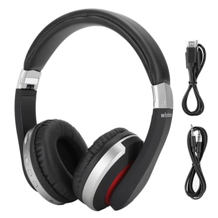 Foldbar Bluetooth-headset Trådløse Over Ear Stereo-headset med Mikrofon Gaming HodetelefonSølv