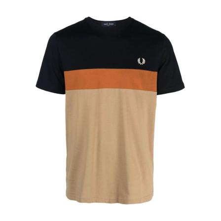 Fred Perry T-Shirts , Beige , Heren , Maat: L