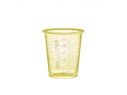 Medicinbägare Eco 30ml smal gul 90/fp - Lyreco - Sjukvård och omsorg - Diagnos och behandling - Medicinering