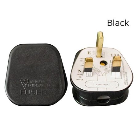 UK 13A uttagskontakt SVART