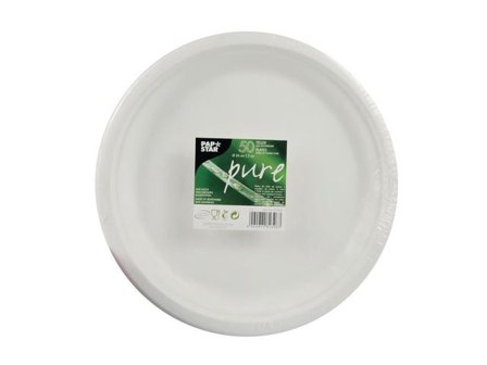 PAPSTAR Tallrik Bagasse 26cm 50/fp - Lyreco - Kök och servering - Engångsartiklar - Tallrikar - Papper