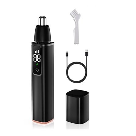 Øre- og nesehårstrimmer for menn, USB-oppladbar nesehårstrimmer, IPX7 vanntett nesehårstrimmer for menn