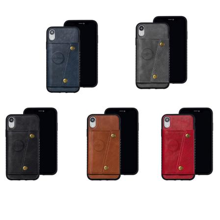 Genomtänkt Stöttålig Skal Med Korthållare - Iphone Xr Röd