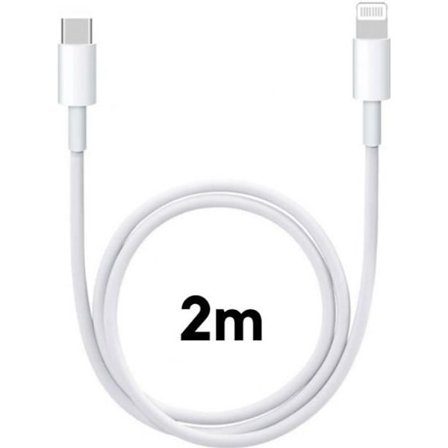 Kabel USB-C Lightning 2m til iPhone 14/14 PLUS/14 PRO/13/13 PRO/13 PRO MAX/SE 2022/12/12 MINI/12 PRO/11 PRO/11 PRO MAX Phonillico