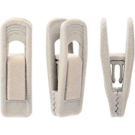 Sammetsklädhängare med klämmor, 20-pack, elfenbensfärgade byxhängare med sammetsklämmor, starka klämmor med flockad yta, perfekt för användning med 
