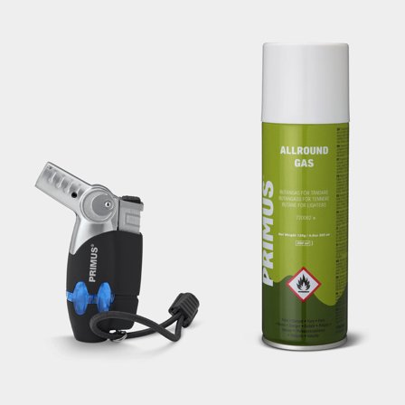Accendino da tempesta Primus PowerLighter III Black + gas per accendini 135 grammi