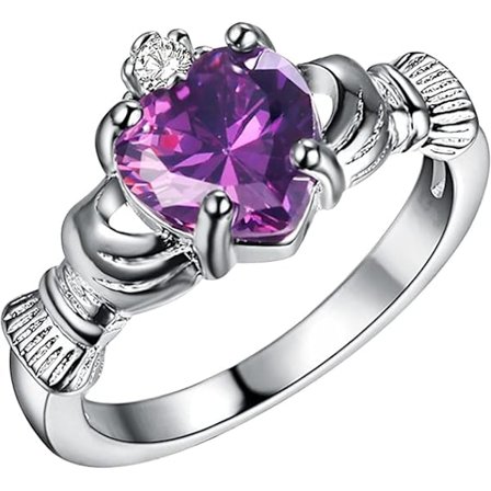 Ringar och pläterat guld för kvinnor Stapelbara ringar Herrringar Kärleksringar Temperaturring ( Lila 9) lila