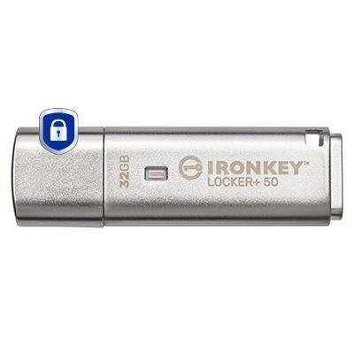 Kingston IronKey Locker+ 50 - USB-flashstasjon - 32 GB