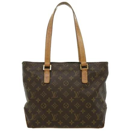 Louis Vuitton Vintage, Pre-owned Cabas Piano Monogram Tote Bag Bruin, Dames, Maat:ONE Size,leer