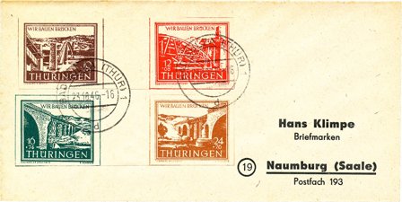 Tyskland Zoner 1946 - MICHEL 112-115 - Stemplet