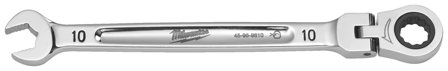 Milwaukee 4932480183 Skralle/kombinøkkel med leddhode 10 mm, Håndverktøy