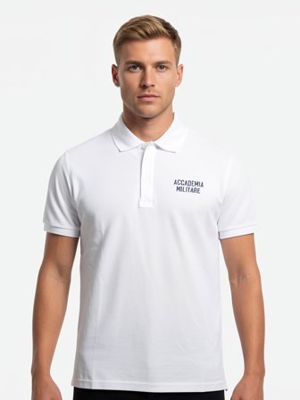 Accademia Militare Polo Maniche Corte Uomo Bianco