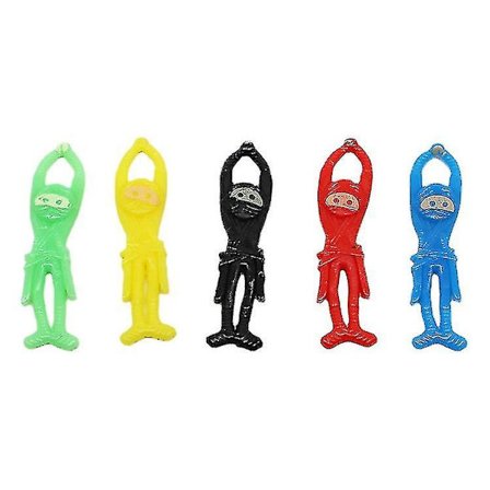 Strækbare Flyvende Ninjaer, Storpak Nyhed Børn, Perfekt Til Fester, Lommepenge Legetøj Eller Præmiepose Fyld 6stk Tilfældig Farve