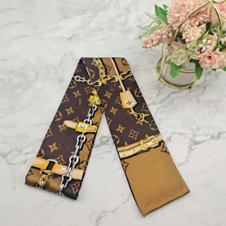 Tarot LV chic halsduk vår och höst pannband Koreansk vild knytväska handtag band twilly