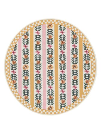 Binnen-/Buitenkleed Wasbaar Klein Anita Vloerkleed - Roze/Oranje Ø 150 In Scandinavische Stijl