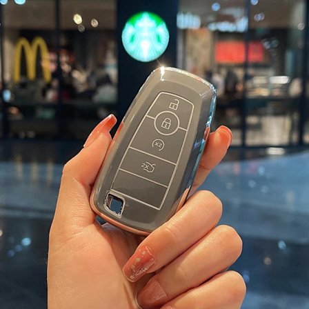 TPU Bilnyckelfodral för Ford Fiesta Focus 2 Ecosport Kuga Escape Falcon Ranger C-Max S-Max Focus Galaxy Fusion Mustang