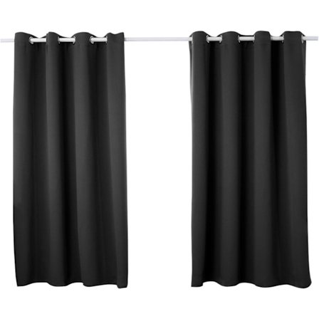 Rootz 2 Set Thermo Gardiner - Blackout Drapes - Energibesparande gardiner - Värmeisolerande - 135x245 cm - Förbättra integriteten - Striklig polyester