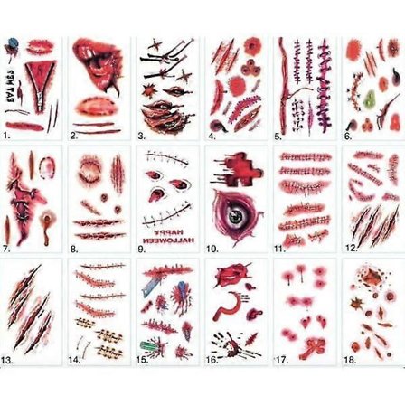 20 Halloween - Haavatatuointi / Tatuointitarrat