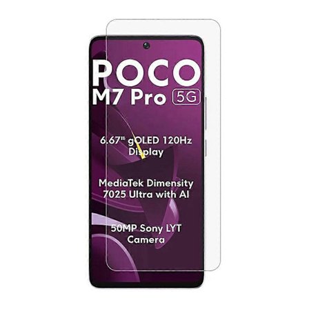 Yhteensopiva Xiaomi Poco M7 Pro 5G -näytönsuojan kanssa 2.5D Arc Edge 9H High Aluminum-Silicon Glass Film-lingling}