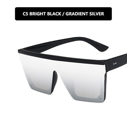 Klassiske Siamese Oversized Solbriller Uv400 Trendy One Piece Design Retro Solbriller Til Kvinder Mænd(F)