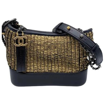 Chanel Vintage Pre-owned Stof chanel-tasker Gul, Dame Vintage Tasker, Størrelse: ONE Size