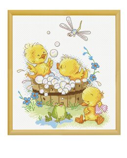 Broderikit Billede Badende ænder - M.P Studia