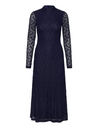 Bardot Ola Long Sleeve Midi Dress - Navy - 38