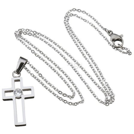 Rostfritt stål HALSBAND Kors