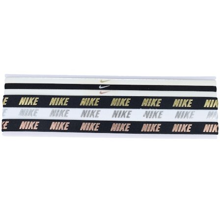 Nike - Vit headband Beanie - 6-Pack Metal Mxd Width Black/White Headbands @ Hatstore