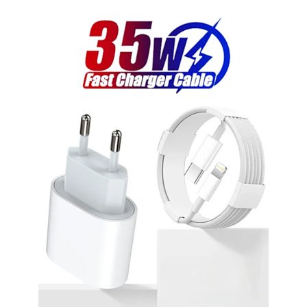 35W PD -pikalaturi iPhone 13 Pro 14 Plus 11 12 mini XS Max XR X iPad Air -laitteelle, pikalatauskaapeli USB-C virta 2m
