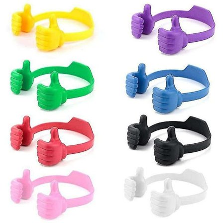 8-pack mobiltelefonhållare, justerbar silikon surfplatta hållare, flerfärgad bärbar skrivbordshållare Ok-stativ