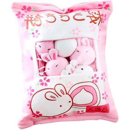 2024, 1 pussi pehmoisia mini-nukkeja Vanukas pehmoleluja Simulaatio Innovatiivisia välipaloja Nukke Pehmeä sohvatyyny Eläimet Nukke Luova lelu 