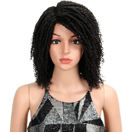 Korta Dreadlock Peruk Twist Peruker, Peruk Med Justerbara Ränder, Korta Twist Peruker För Svart Acsergery Present