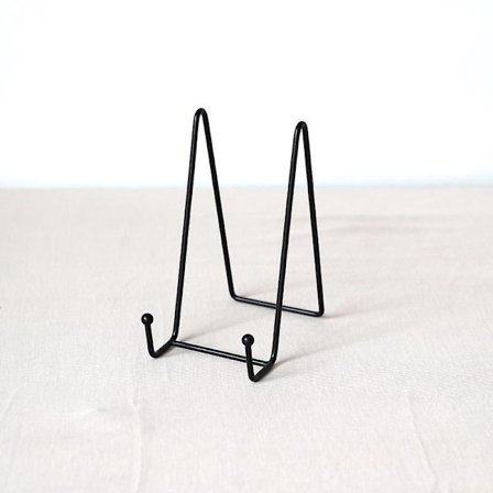 Svart Järn Staffli Plattställ Fotoram Displayställ Staffli Platthållare 2 kpl 11*7*7.6cm_max