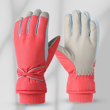 Kvinder Plys Handsker Snowboard Ski Handsker ORANGE