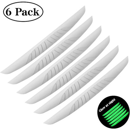 Set med 6 premium svarta PVC-dörrskydd