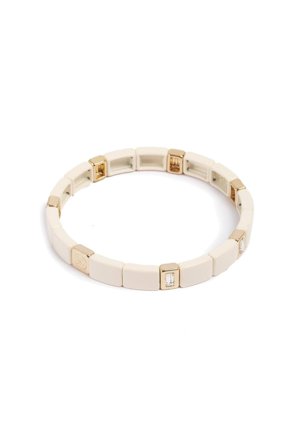 Enamel Tile Cream Crystal Bracelet