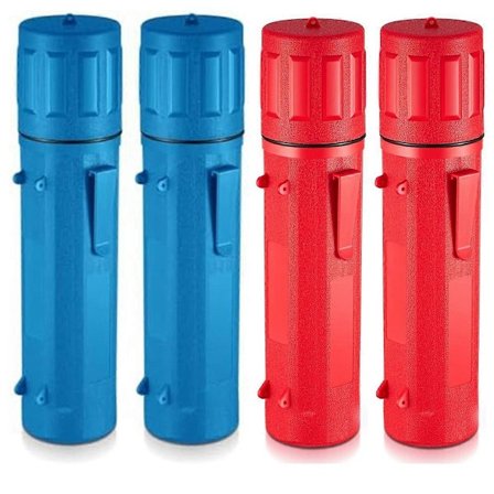 4 stk. Elektrode Stang Opbevaringsrør 35,5 cm Svejsestang Opbevaring Lufttæt Svejsestang Beholder Vandtæt Rød & Blå