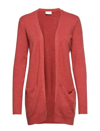 Viril Open L/S Knit Cardigan - Noos Neuletakki Punainen Vila